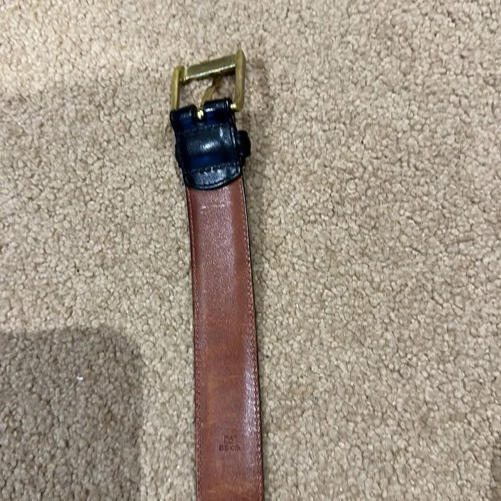 Coach Black and Brown Leather Belt 34